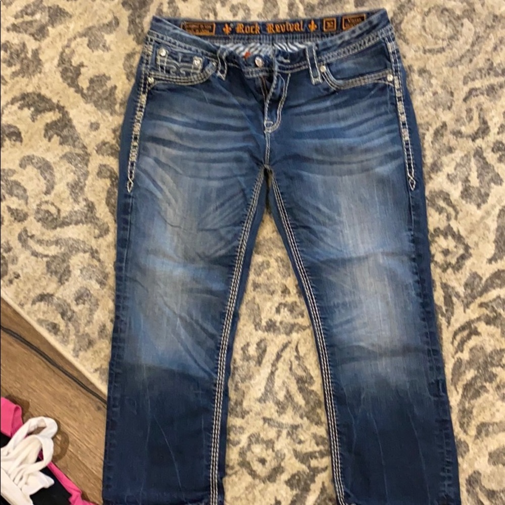 Rock revival cropped jeans